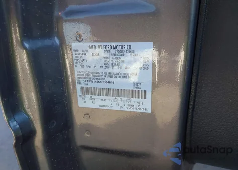 2008 Ford F-150 60Th Anniversary/Fx4/King Ranch/Lariat/Limited/Xlt z USA, uszkodzony, nr VIN 1FTPW14568FB84619